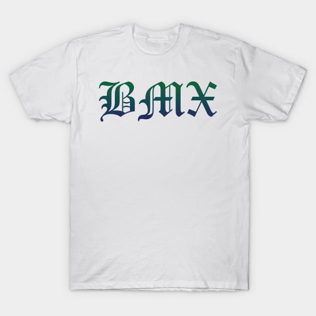 BMX Gradient Text T-Shirt by LazarIndustries